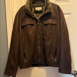 Calvin Klein Men's Dark Brown Bomber Jacket